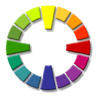 Color wheel with four primary colors